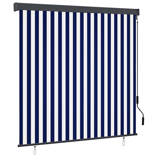 Außenrollo 160x250 cm Blau und Weiß