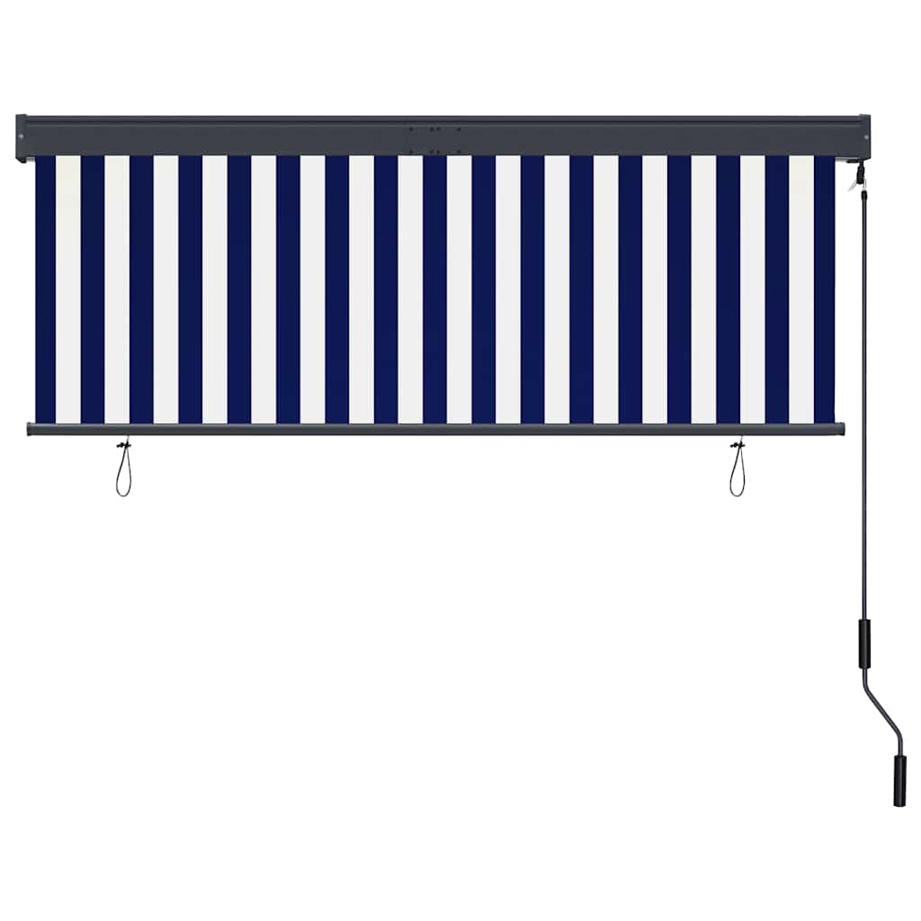 Store extérieur 160x250 cm bleu et blanc