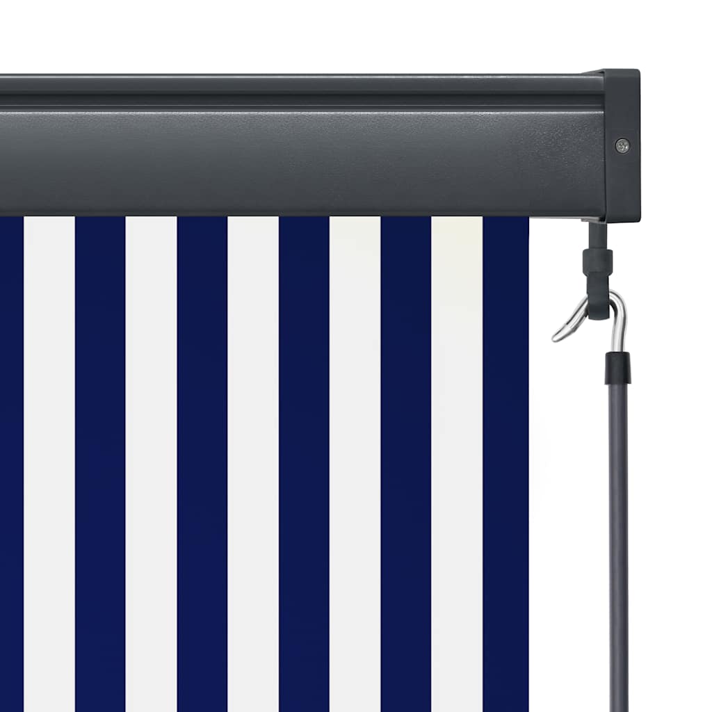 Store extérieur 160x250 cm bleu et blanc