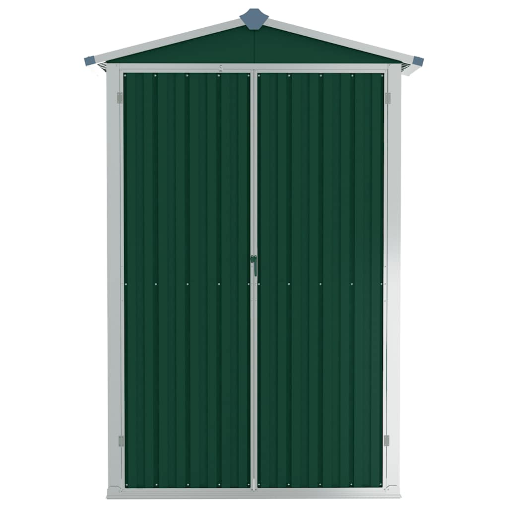 Gerätehaus Grün 116x45x175 cm Verzinkter Stahl