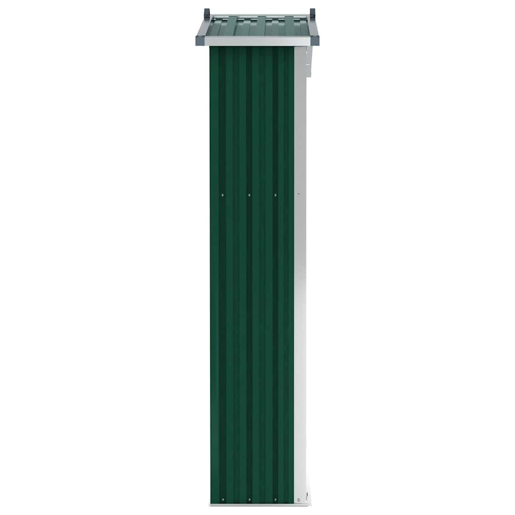 Gerätehaus Grün 116x45x175 cm Verzinkter Stahl