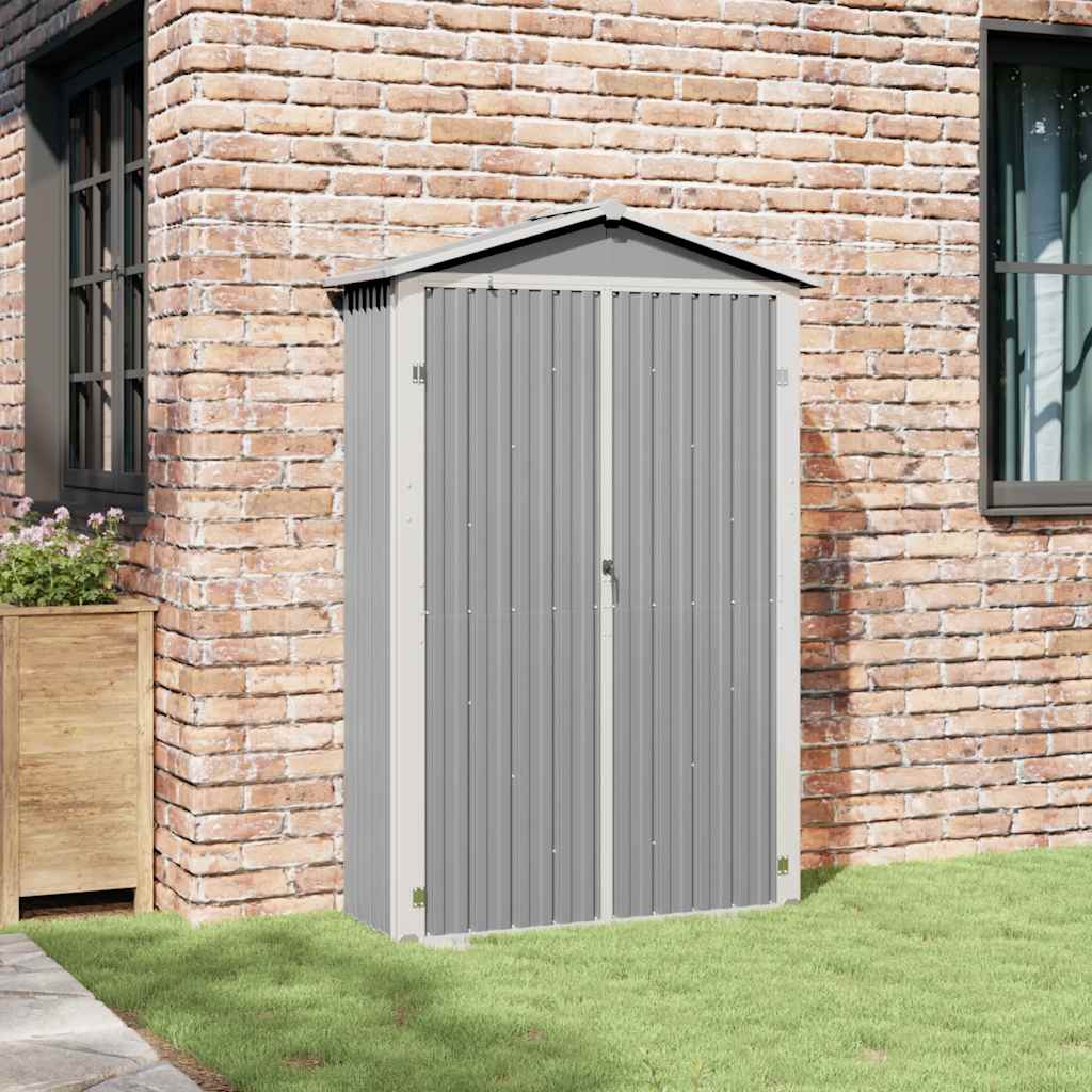 Gerätehaus Grau 116x45x175 cm Verzinkter Stahl