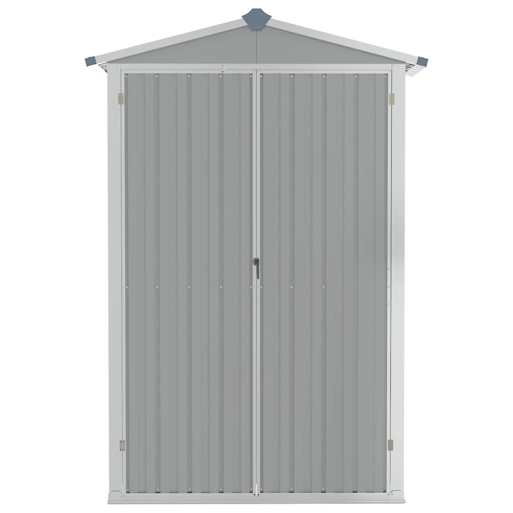 Gerätehaus Grau 116x45x175 cm Verzinkter Stahl