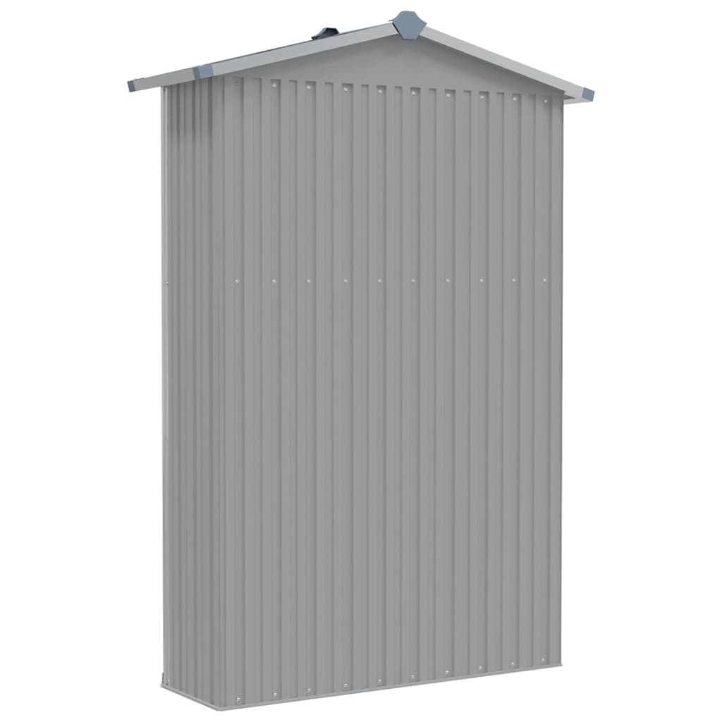 Gerätehaus Grau 116x45x175 cm Verzinkter Stahl