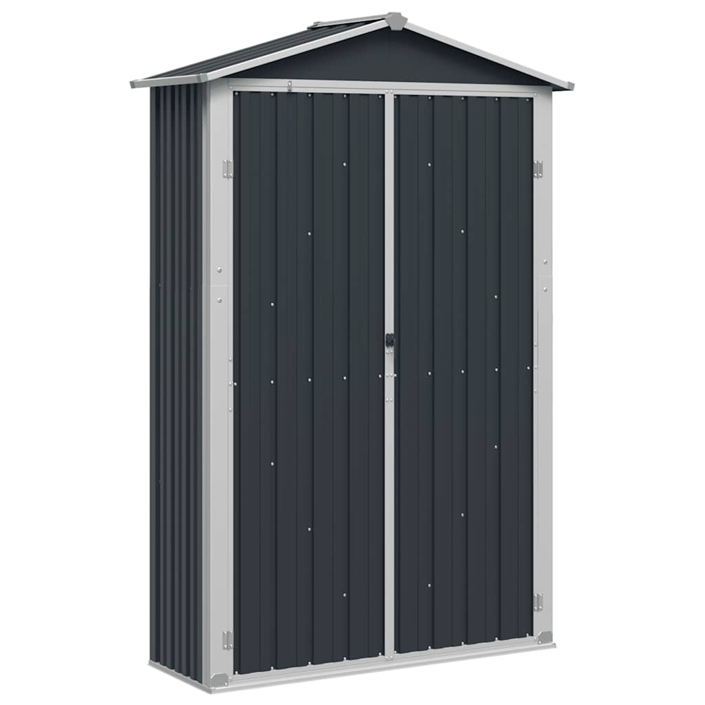 Gerätehaus Anthrazit 116x45x175 cm Verzinkter Stahl