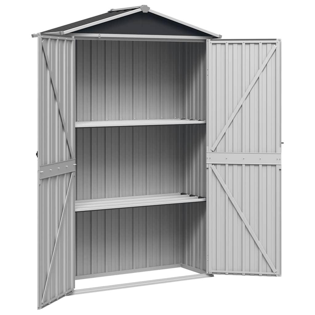 Gerätehaus Anthrazit 116x45x175 cm Verzinkter Stahl
