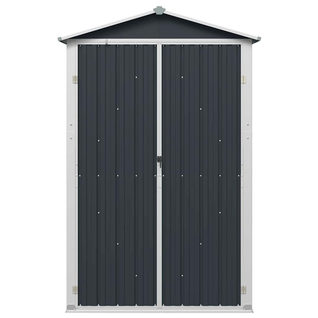 Gerätehaus Anthrazit 116x45x175 cm Verzinkter Stahl
