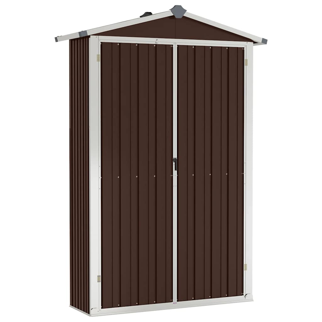 Geräteschuppen Braun 116x45x175 cm Verzinkter Stahl