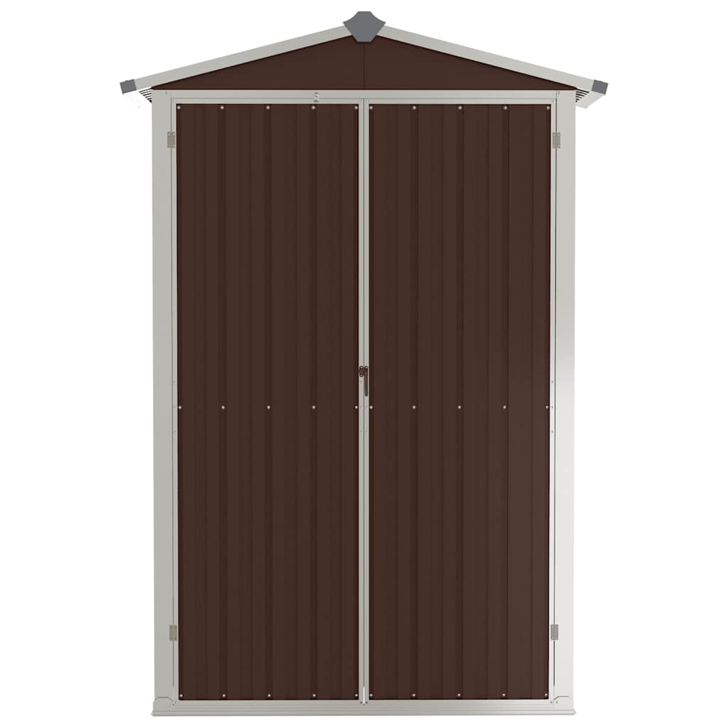 Geräteschuppen Braun 116x45x175 cm Verzinkter Stahl