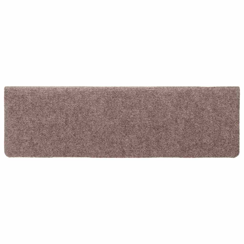 Stufenmatten Selbstklebend 15 Stk. 65x21x4 cm Creme Rechteckiger Rand