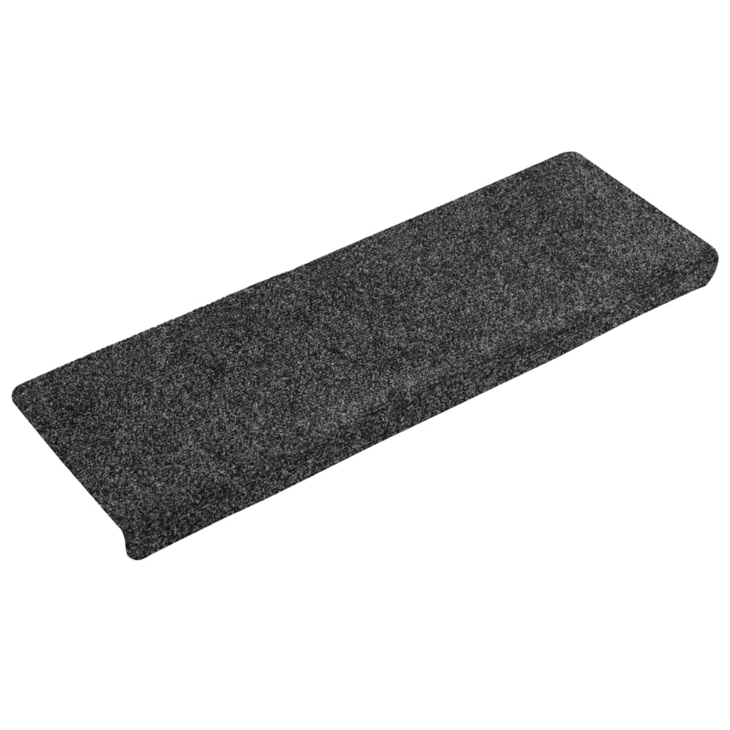 Stair Mats Self-Adhesive 15 pcs. 65x21x4 cm Grey Rectangular Edge
