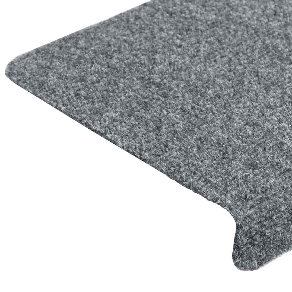 Tapis de marche auto-adhésifs 15 pces 65x21x4 cm gris clair bord rectangulaire