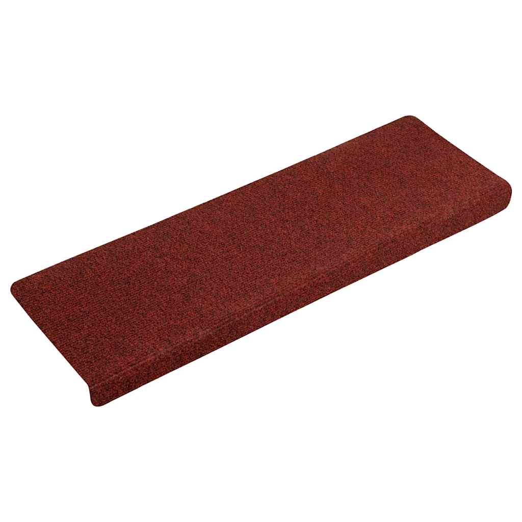 Stufenmatten Selbstklebend 15 Stk. 65x21x4 cm Bordeauxrot Rechteckiger Rand