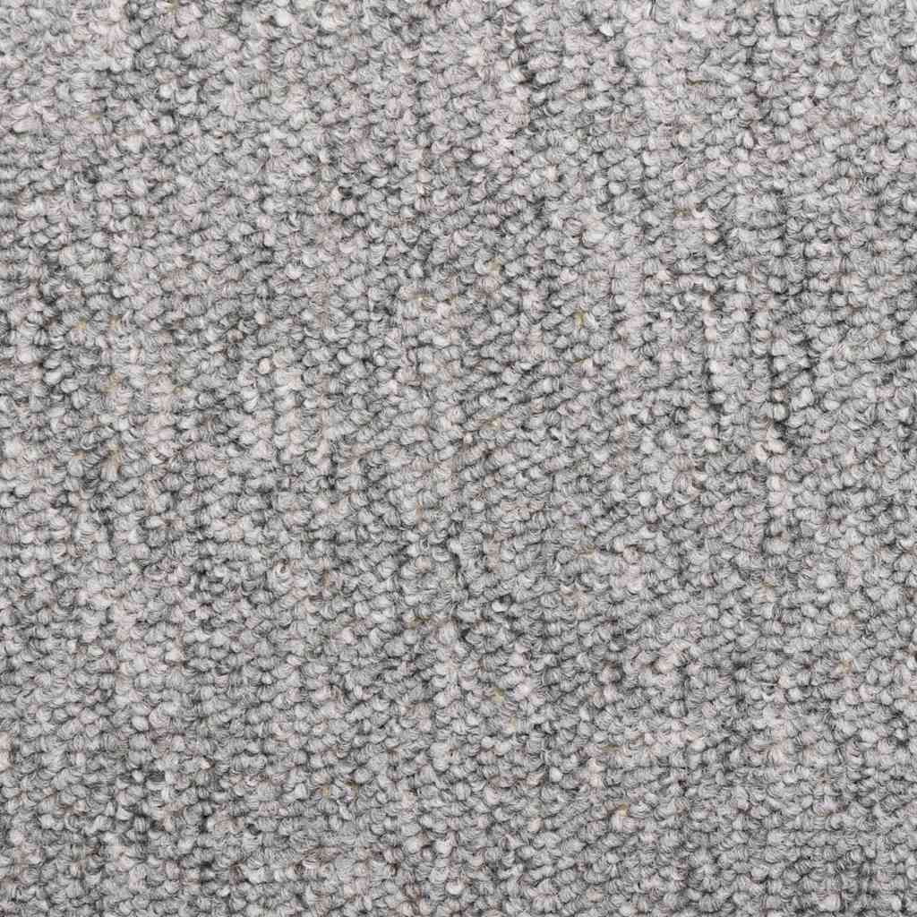 Stair mats 15 pcs. 65x21x4 cm Light Grey Rectangular Edge