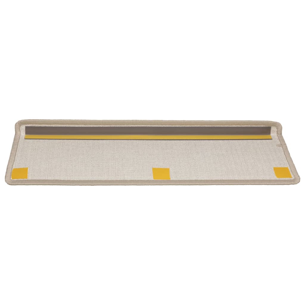 Stair Mats 15 pcs. 65x21x4 cm Taupe Rectangular Edge
