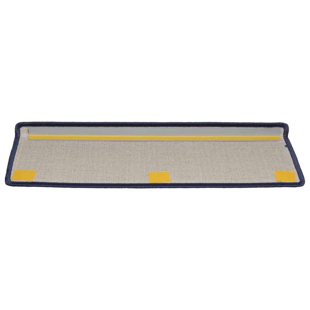 Stufenmatten 15 Stk. 65x21x4 cm Blau Rechteckiger Rand