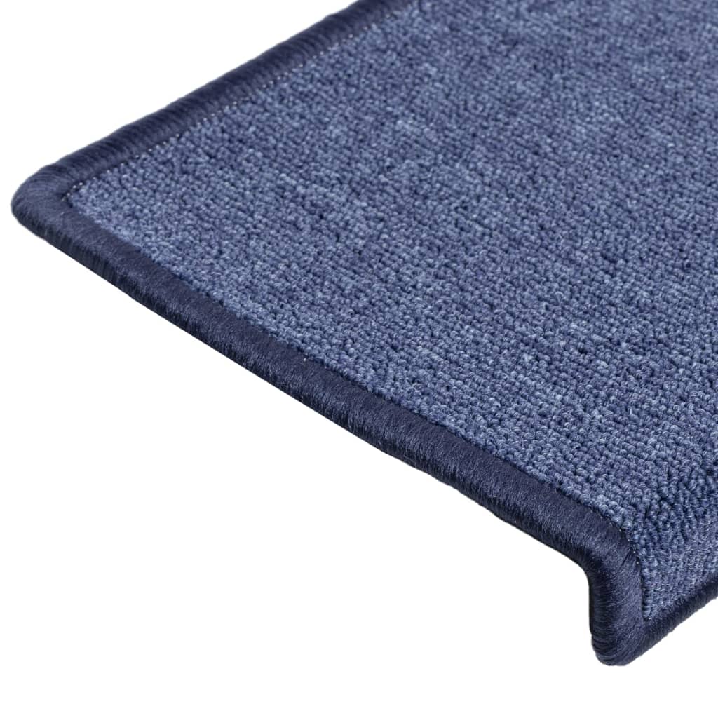 Stufenmatten 15 Stk. 65x21x4 cm Blau Rechteckiger Rand