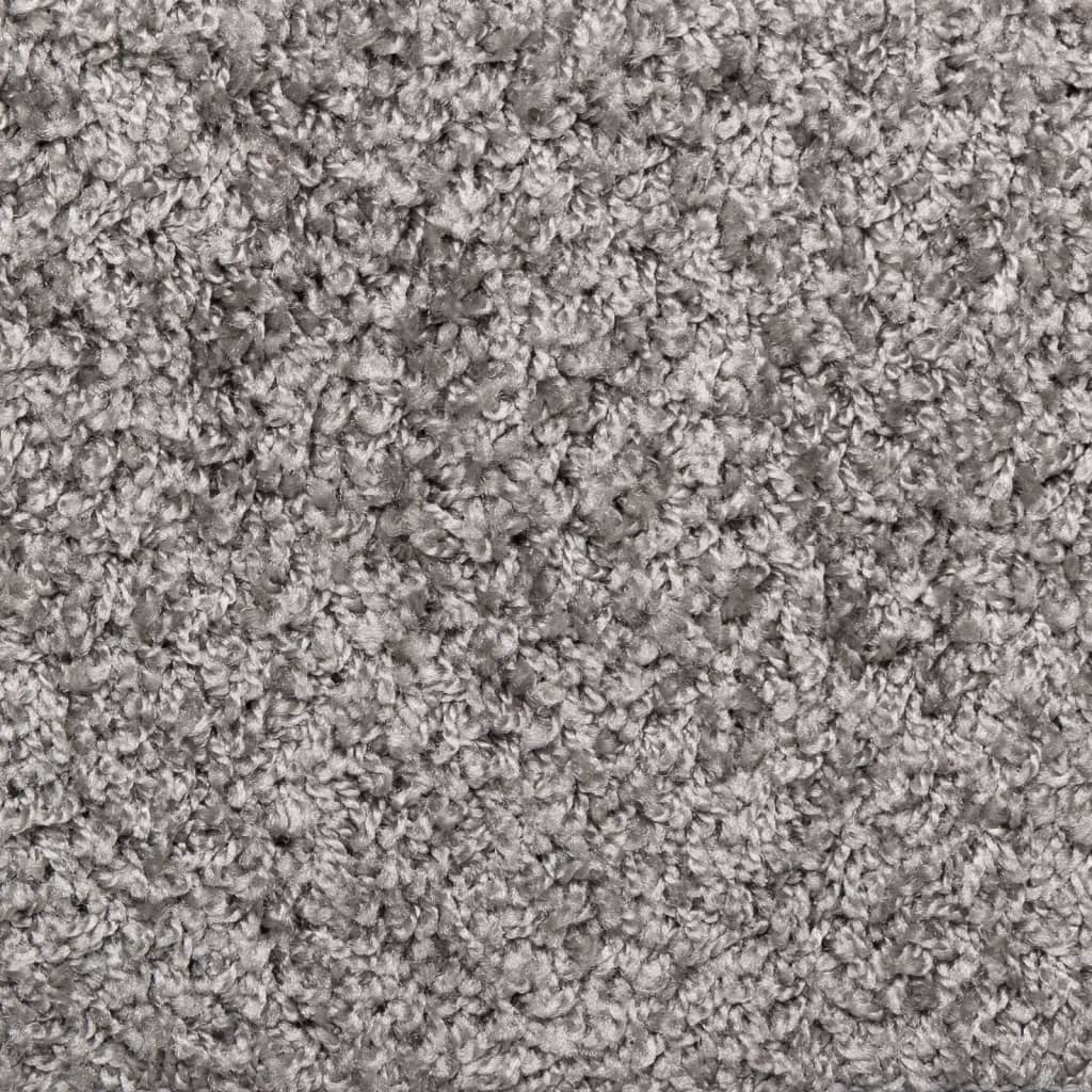 Tapis de marches 15 pièces 65x21x4 cm Gris Bord rectangulaire