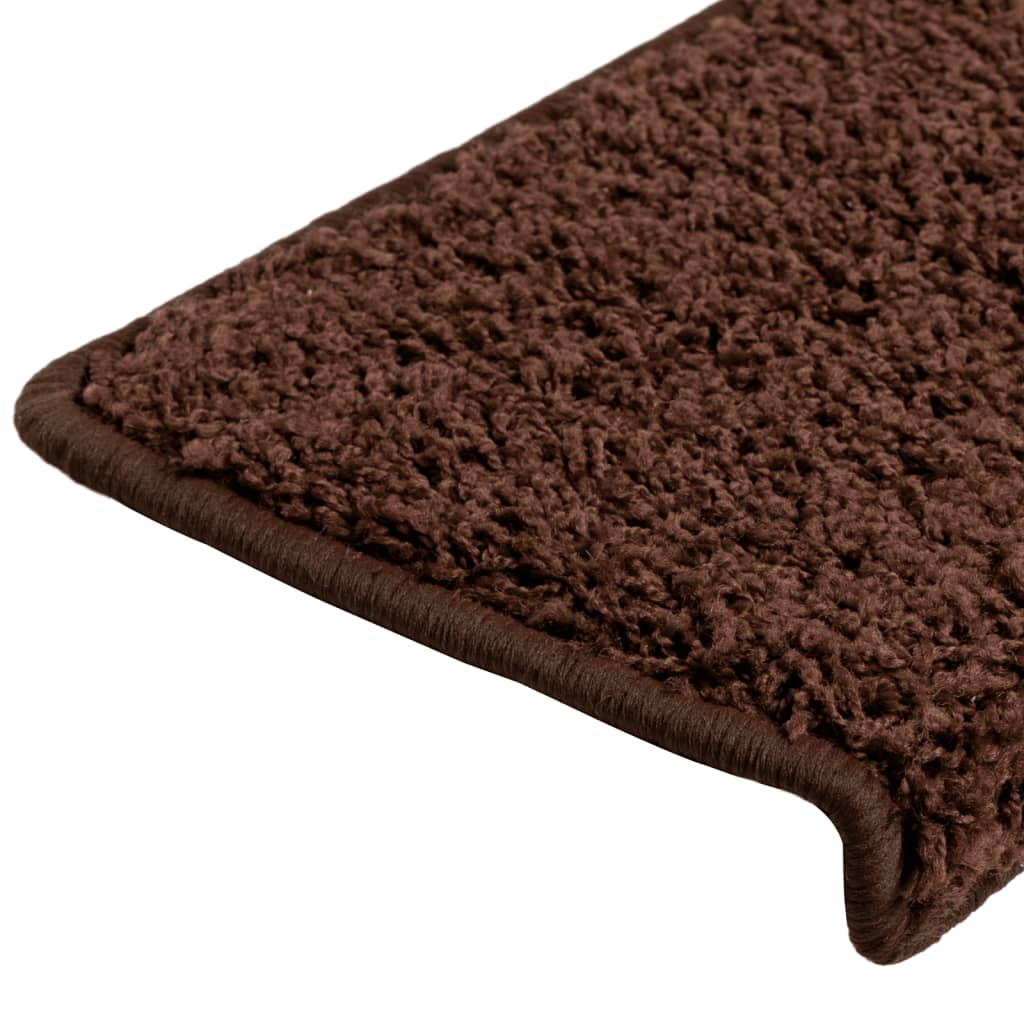 Stufenmatten 15 Stk. 65x21x4 cm Braun Rechteckiger Rand