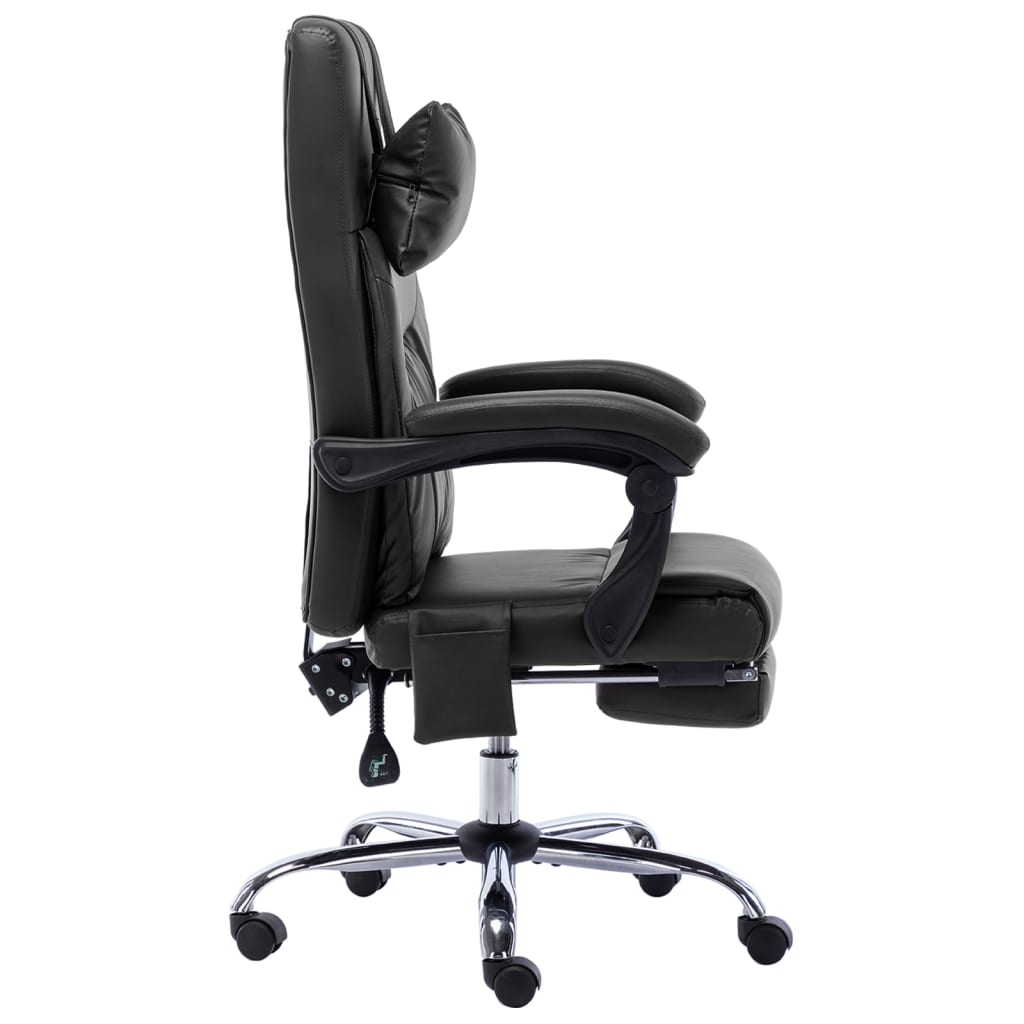Massage-Bürostuhl Schwarz Kunstleder