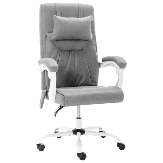 Fauteuil de bureau massant en tissu gris