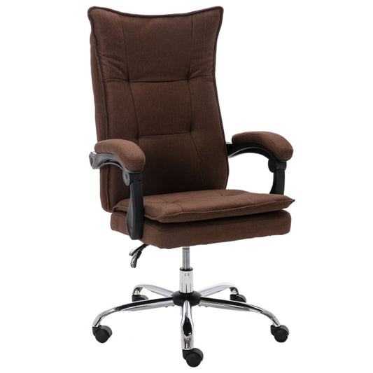 Chaise de bureau marron tissu