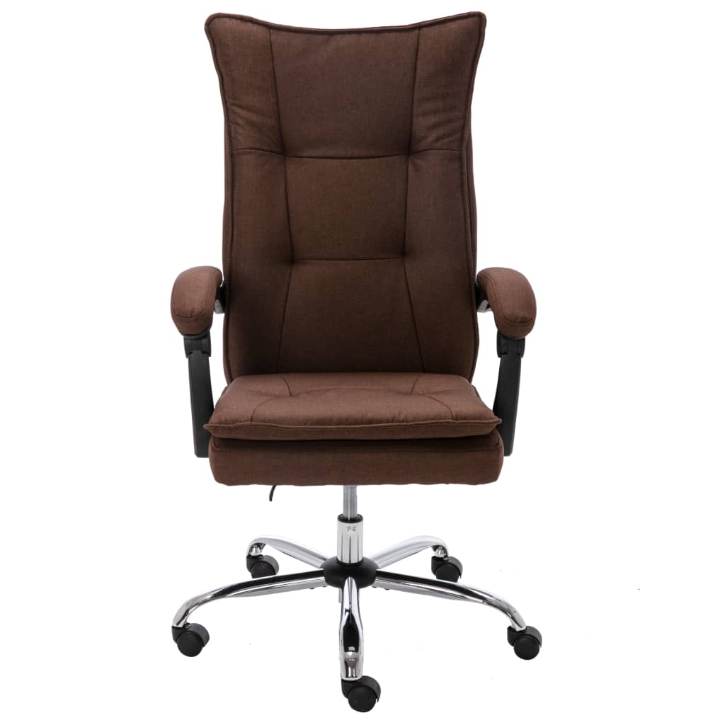 Office Chair Brown Fabric