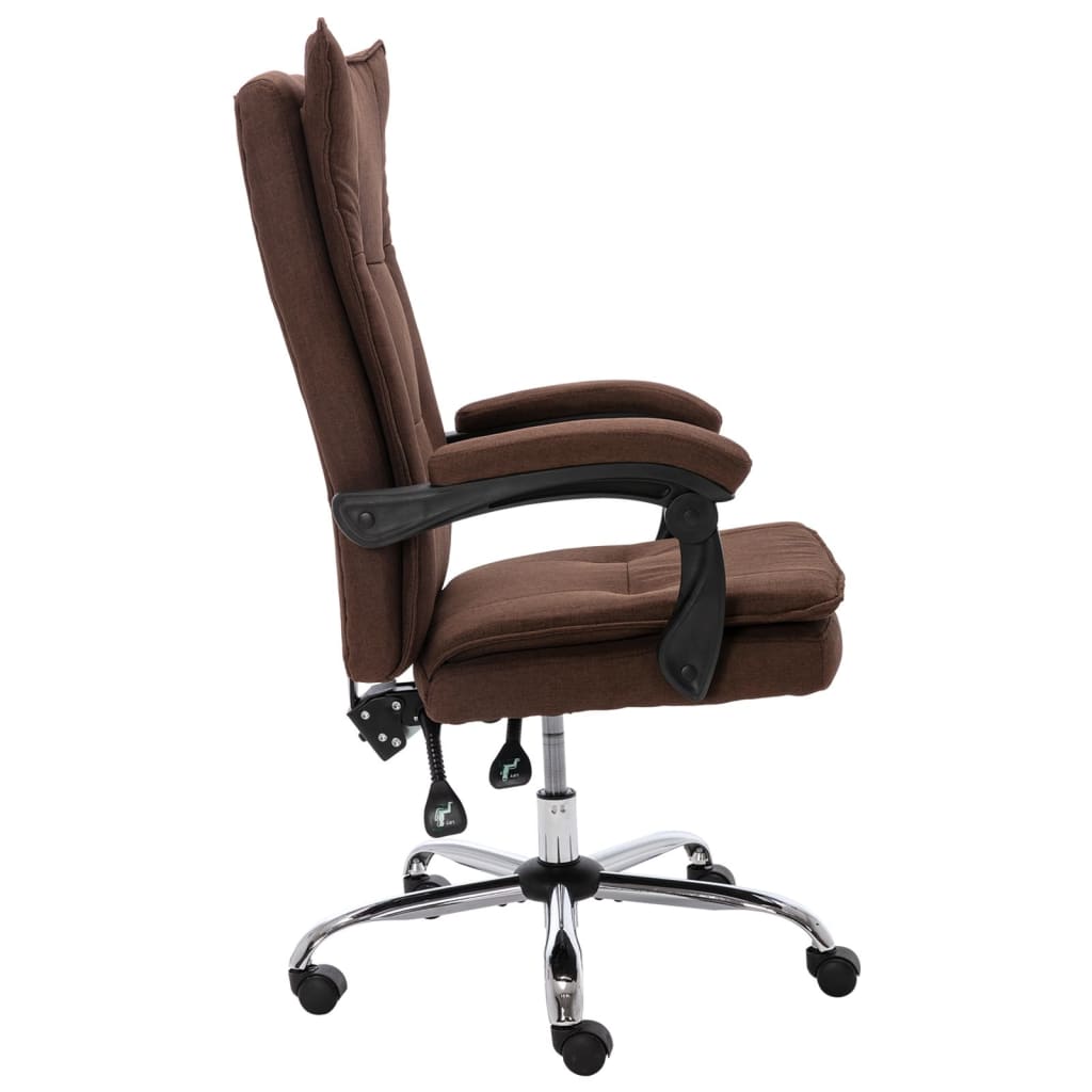Office Chair Brown Fabric