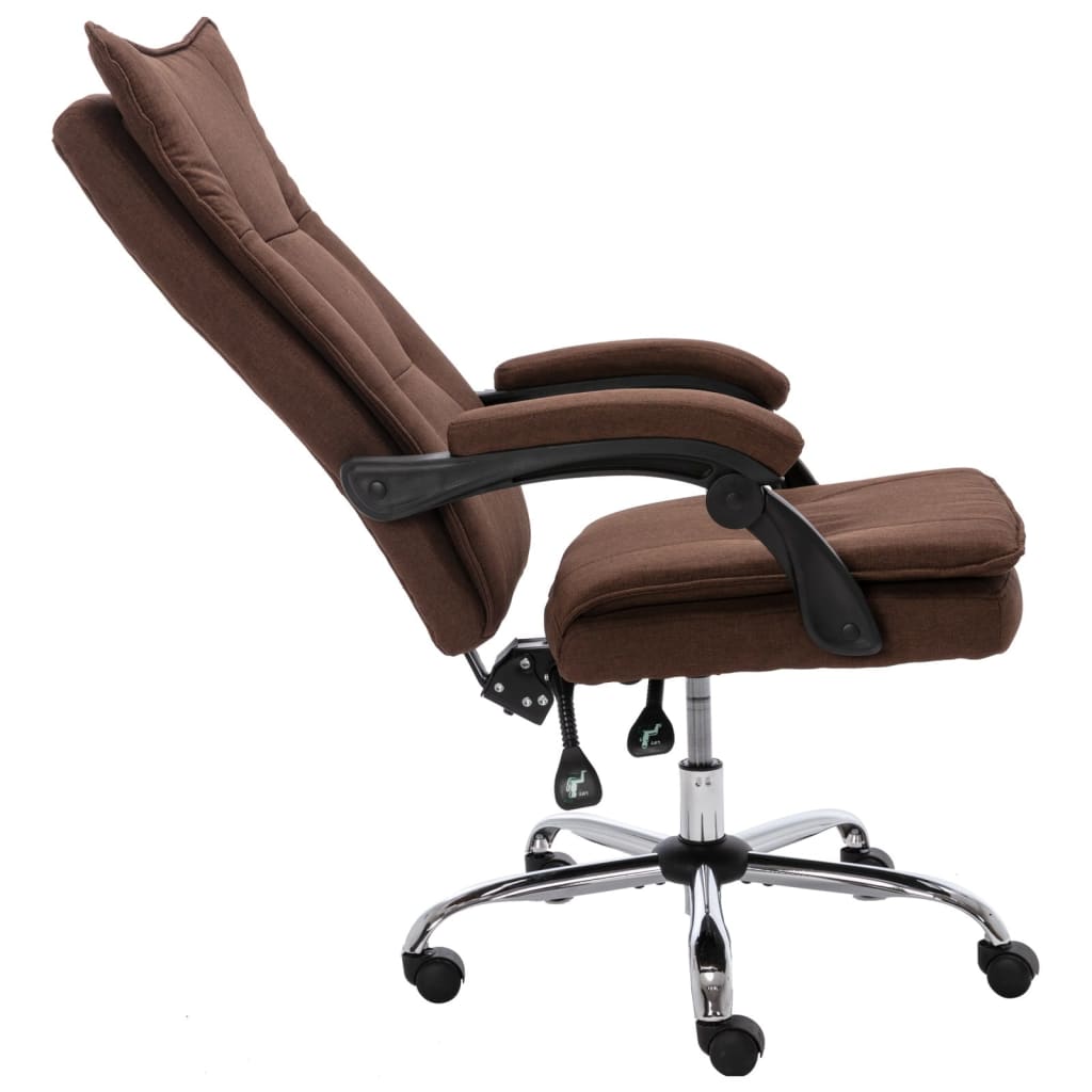 Office Chair Brown Fabric