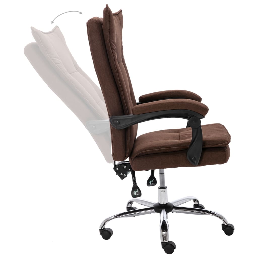 Office Chair Brown Fabric