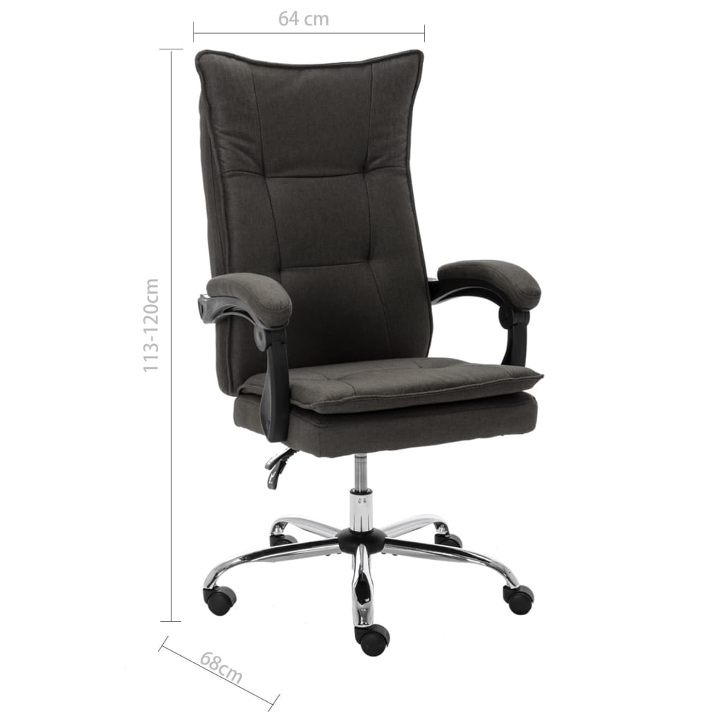 Office Chair Grey Fabric