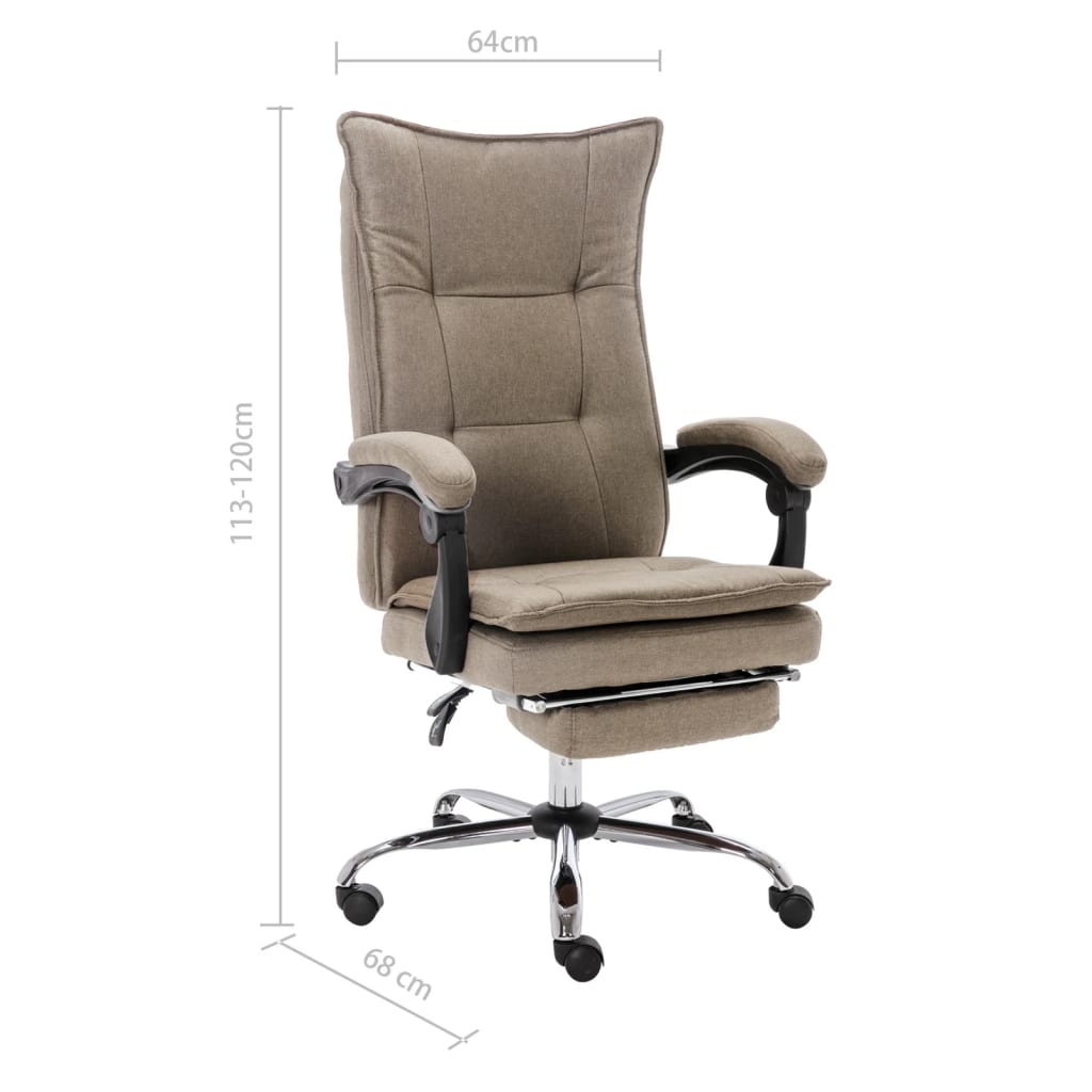 Office Chair Taupe Fabric