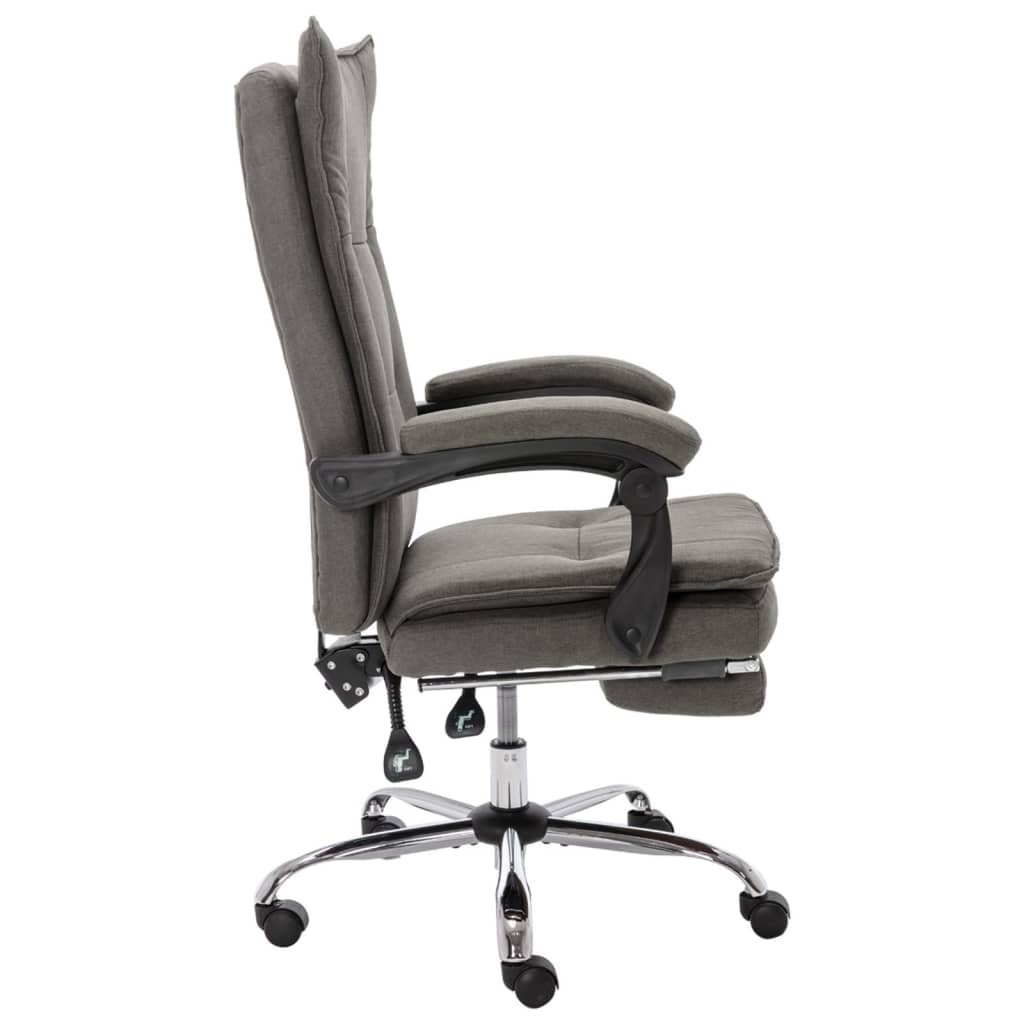Chaise de bureau en tissu gris