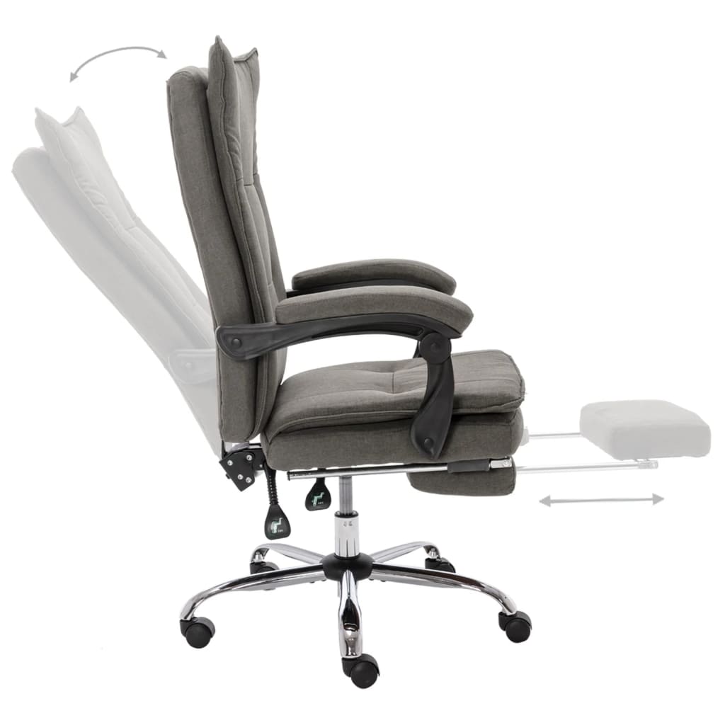 Chaise de bureau en tissu gris