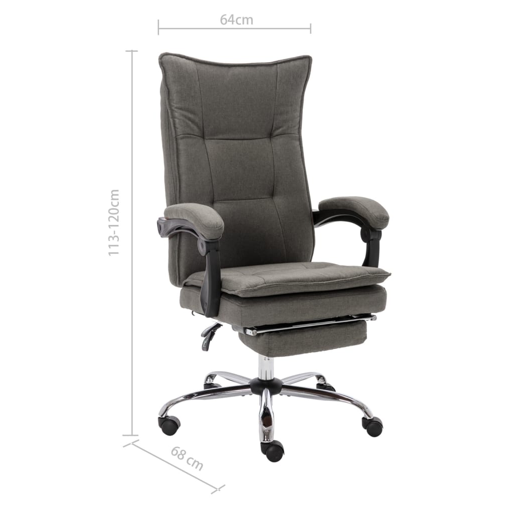 Chaise de bureau en tissu gris