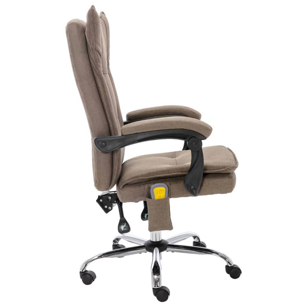 Massage-Bürostuhl Taupe Stoff