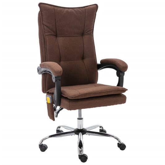 Fauteuil de bureau massant Marron Tissu