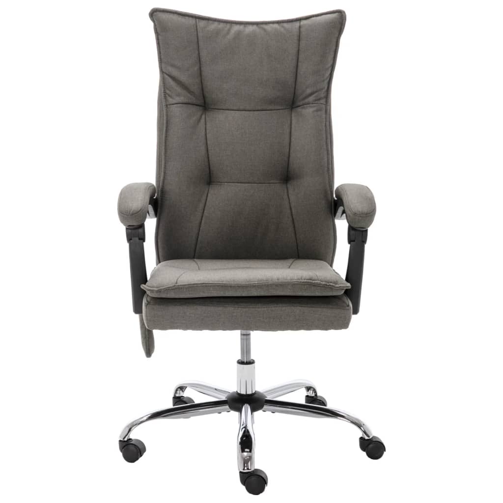 Massage Office Chair Grey Fabric
