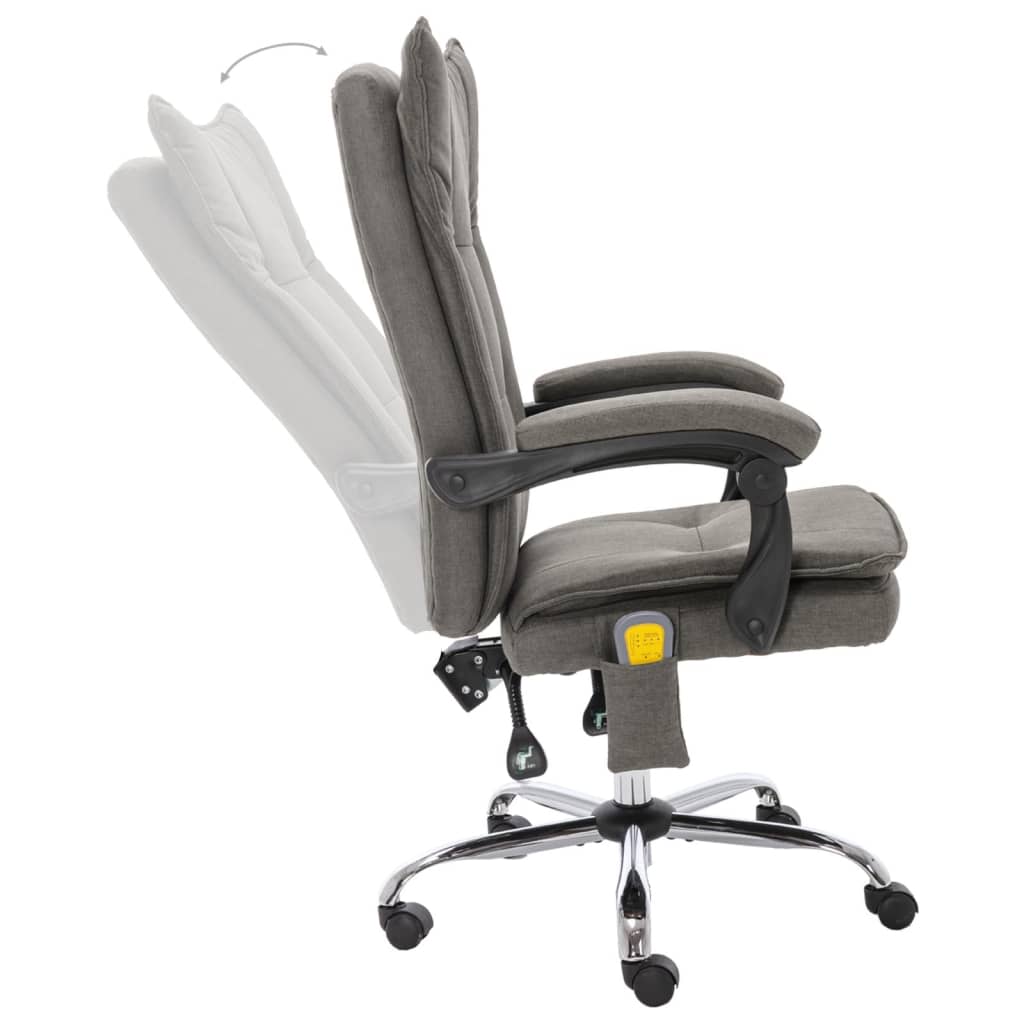 Massage Office Chair Grey Fabric