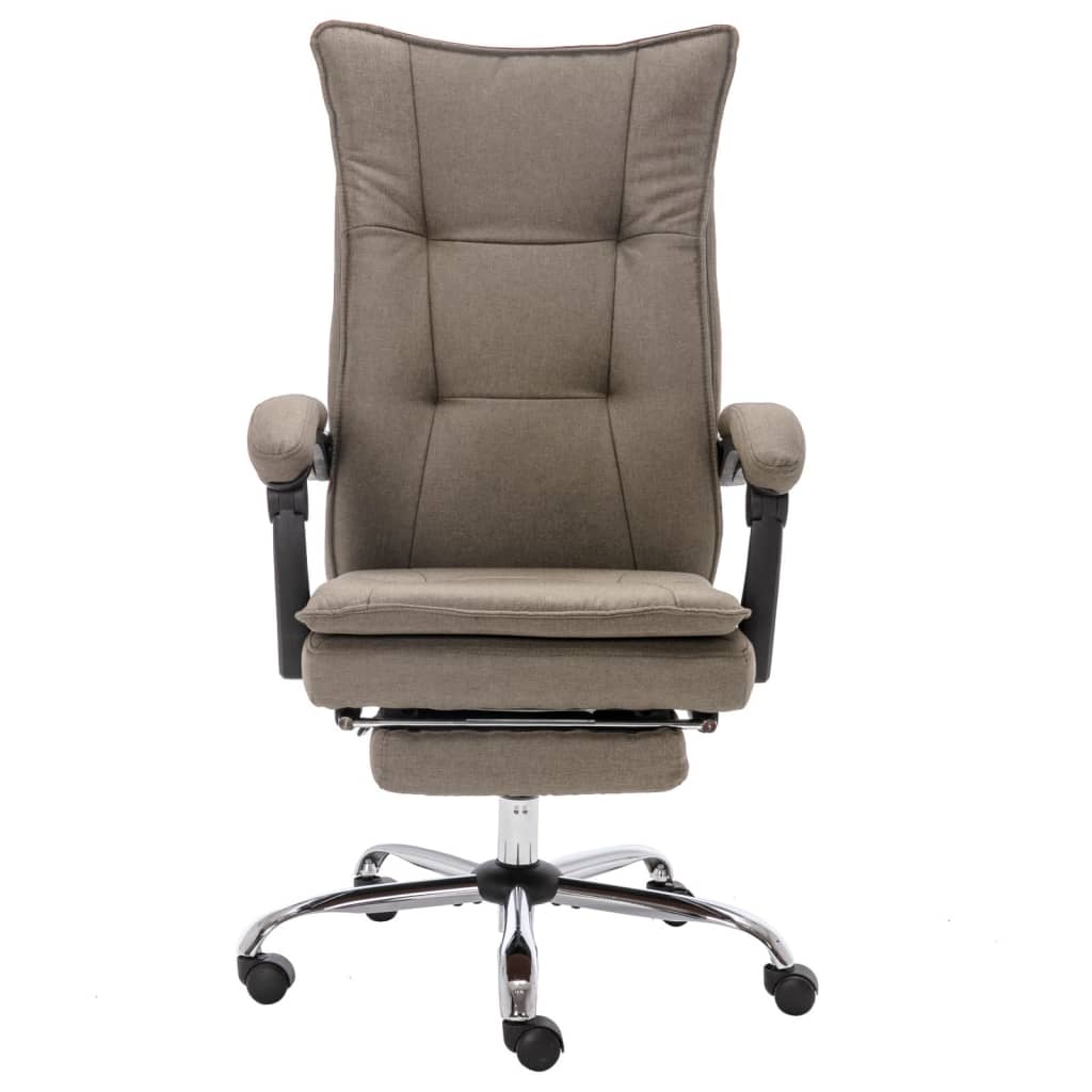 Massage Office Chair Taupe Fabric