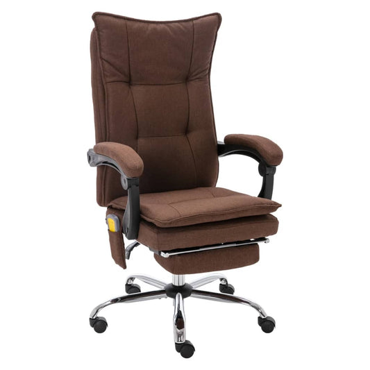 Fauteuil de bureau massant Marron Tissu