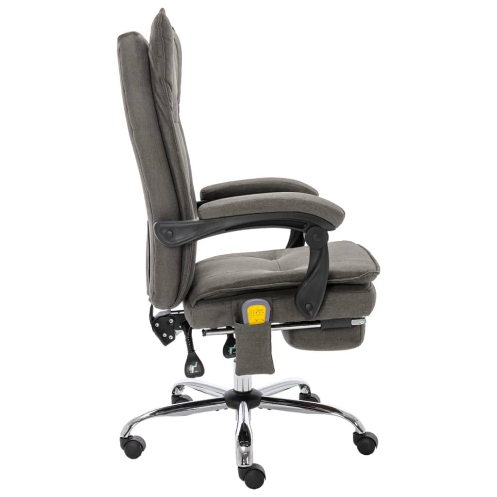 Massage Office Chair Grey Fabric