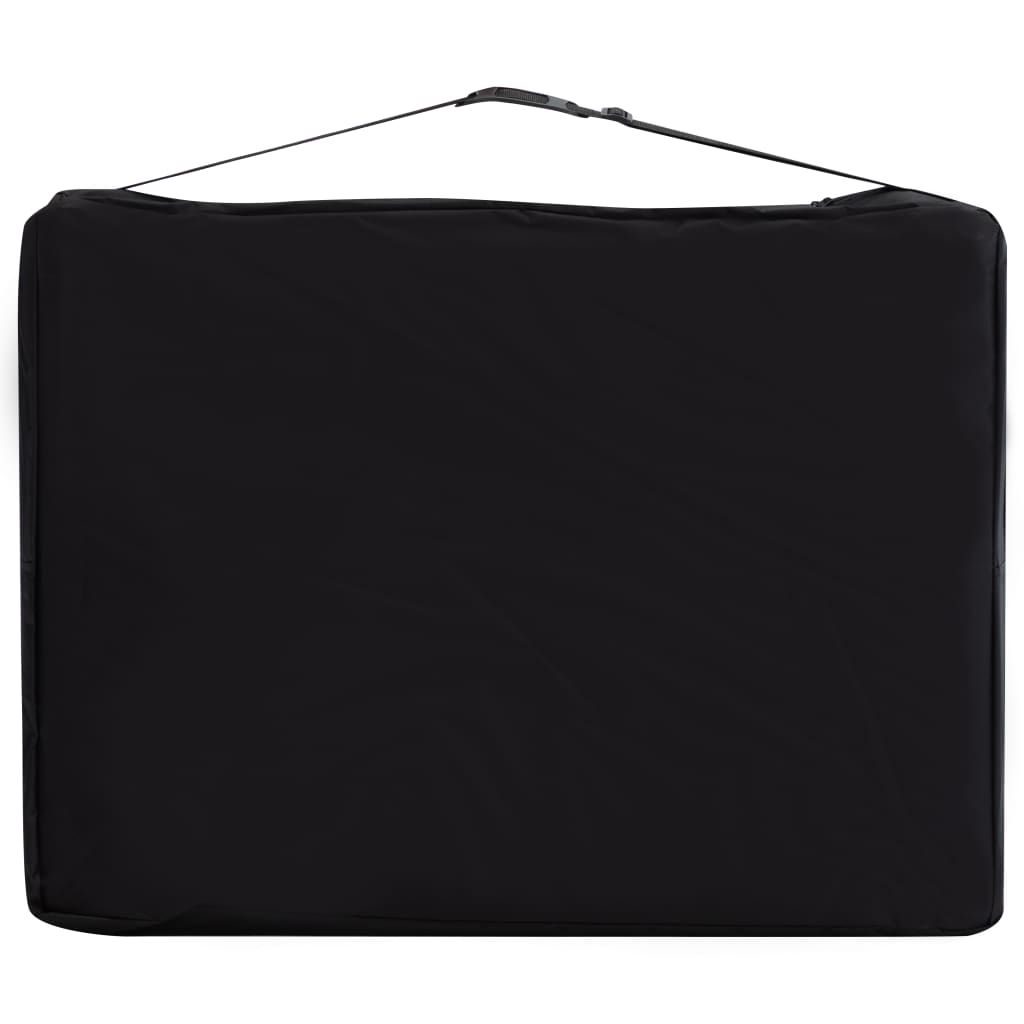 Table de massage pliante 3 zones en aluminium noir/beige
