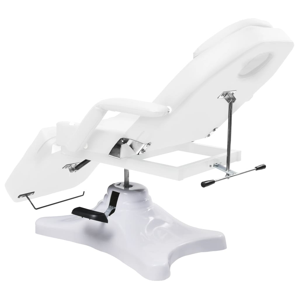 Table de massage blanche 180x62x(86,5-118) cm