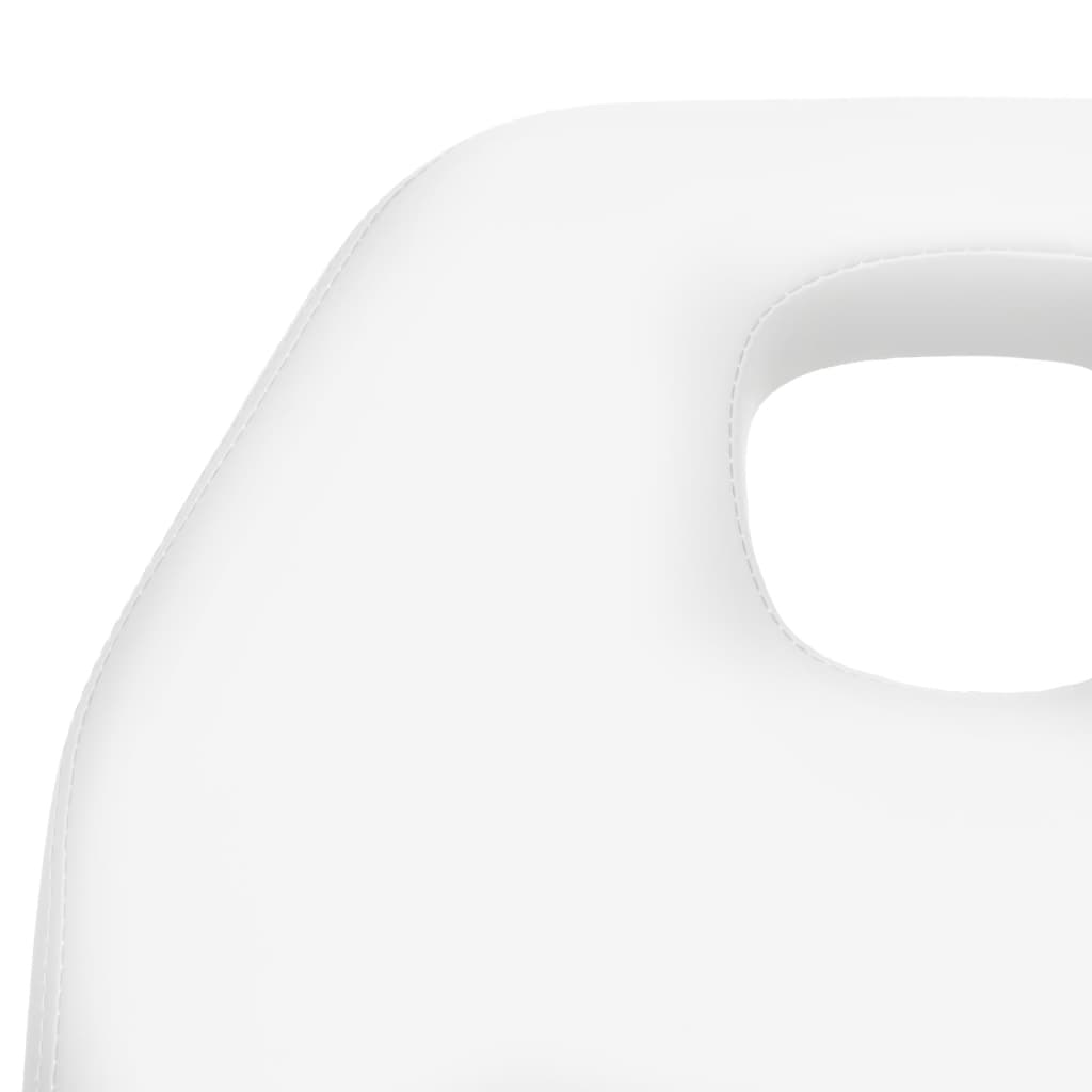 Table de massage blanche 180x62x(86,5-118) cm