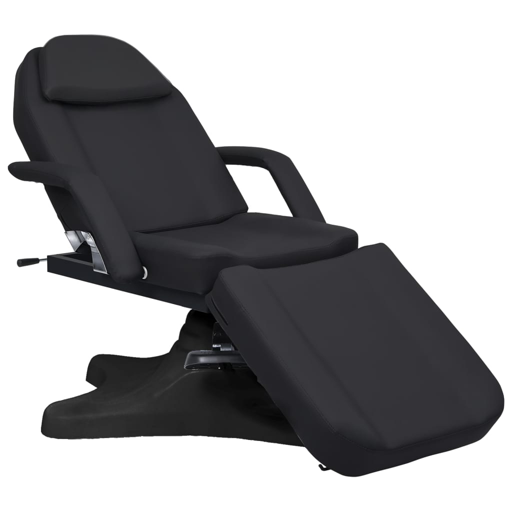 Table de massage noire 180x62x(86,5-118) cm