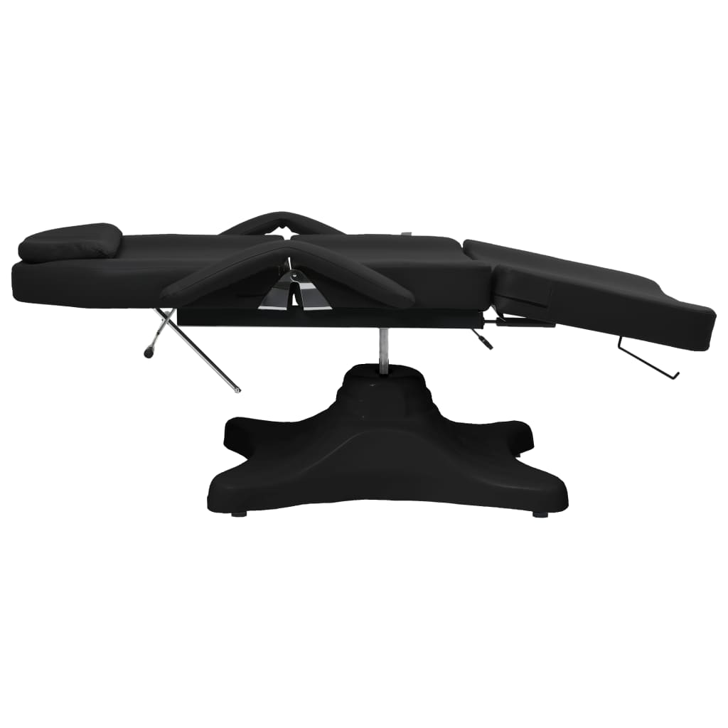 Table de massage noire 180x62x(86,5-118) cm