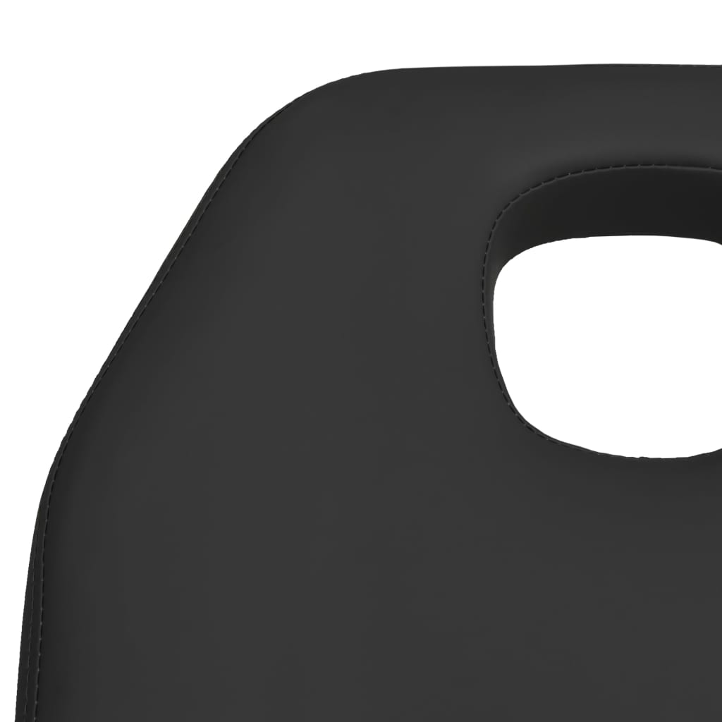 Table de massage noire 180x62x(86,5-118) cm