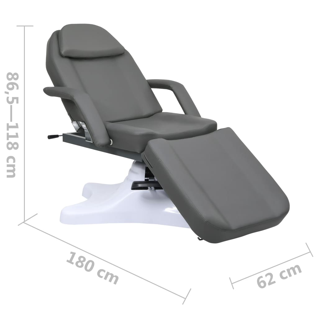 Massage Table Gray 180x62x(86.5-118) cm