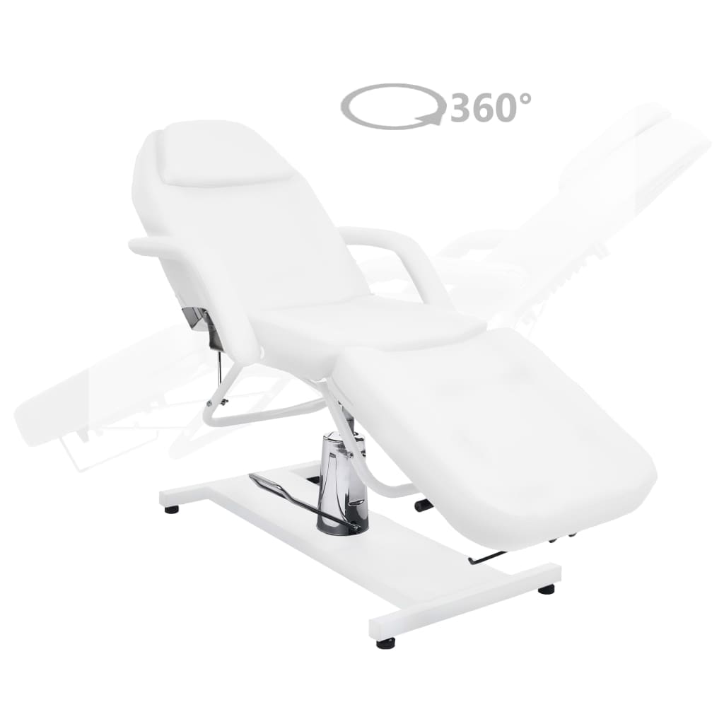 Table de massage blanche 180x62x(87-112) cm